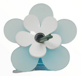 Debora Carlucci Renoir Collection Aqua Blue Scent Large Round Diffuser Bottle w/ Vibrant Flower Top 7 oz.